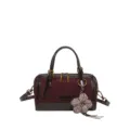 Bolso Boston casual para mujer, elegante bolso de mano minimalista con bandolera. - Con Colgante / Rojo