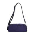 Borsa a spalla minimalista in nylon viola sotto le ascelle con cinturino lungo da donna - Blu