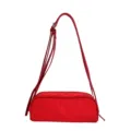 Borsa sotto le ascelle minimalista rossa da donna, elegante borsa a tracolla tinta unita. - Rosso