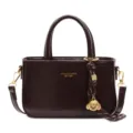 Vintage bruine handtas met schattige hondenbedel, stijlvolle PU lederen crossbody tas voor dames. - Met Hanger / Bruin