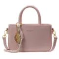 Roze leren crossbodytas met handvatten, stijlvolle damestas voor de dagelijkse woon-werkverkeer. - Met Hanger / Roze