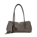 Sac baguette tressé tendance gris foncé sac porté épaule décontracté élégant sac - Avec Pendentif / Gris