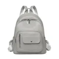 Zaino donna casual elegante viaggio scuola borsa quotidiano grigio in pelle borsa - Grigio
