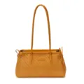 Bolso de hombro tejido amarillo de gran capacidad para mujer, bolso de verano elegante. - Amarillo