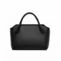 Élégant sac à main en cuir PU noir sac d'épaule de banlieue élégant fourre-tout quotidien - Noir