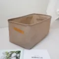 Beige fabric storage basket for wardrobe clothes organization, durable home container. - Extra Large / Khaki
