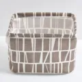 Nordic fabric storage basket waterproof cotton linen organizer box for home desktop tidy - Coffee Plaid