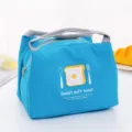 Portable insulated lunch bag cute toast print oxford cloth food container thermal bag for kids - Toast Bread
