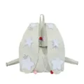 Sac à dos en toile mignon avec oreilles de lapin et étoiles en peluche pour femmes voyage quotidien - Jaune
