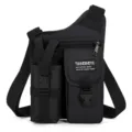 Heren Tactische Schoudertas Multi-Pocket Borsttas Outdoor Fietsen Sport Schoudertas - Zwart