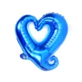 Blue heart foil balloon hook shape wedding birthday party romantic decoration item - Hook Heart / Blue
