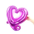 Pink 18 inch hook heart foil balloon for wedding party and birthday decoration. - Hook Heart / Rose Red
