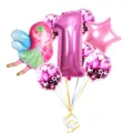 Fairy number 1 balloon set pink birthday party decoration for girls kids cute 1pc - 8-Piece Little Fairy Set 1