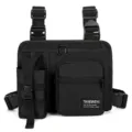 Herren Taktische Brusttasche Multi-Taschen Funktions Weste Tasche Streetwear Techwear Schwarz - Schwarz