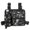 Taktische Camouflage Brusttasche für Herren, multifunktionale Weste mit Flaschenhalter. - Camouflage