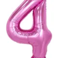 Ballon en aluminium chiffre 4 rose gold de 40 pouces pour anniversaire et décoration de fête. - 40 Pouces Numéro 4 / Rose