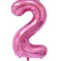 40-inch roségoud nummer 2 folie ballon voor verjaardagsfeest decoratie en jubileum viering. - 40 Inch Nummer 2 / Roze