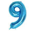 Blue Number 9 Foil Balloon for Birthday Party Anniversary Celebration Decoration - 40 Inch Number 9 / Blue