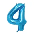 Blue number 4 foil balloon for birthday party and anniversary celebrations, metallic mylar balloon. - 40 Inch Number 4 / Blue