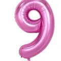 40 inch rose gold number 9 foil balloon for birthday party celebration decoration supplies. - 40 Inch Number 9 / Pink