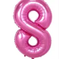 40 inch rose gold number 8 foil balloon large birthday party decoration giant helium balloon - 40 Inch Number 8 / Pink