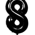Black number 8 foil balloon for birthday party decorations celebration event supplies - 40 Inch Number 8 / Black