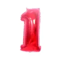 Red number 1 foil balloon for birthday party decorations, festive celebration and anniversary events. - Number 1 / 32-inch / Red