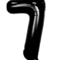 Black number 7 foil balloon 40 inch large birthday anniversary party decoration mylar balloon - 40 Inch Number 7 / Black