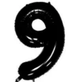 Black Number 9 Foil Balloon Giant Digital Balloon Birthday Party Wedding Decoration - 40 Inch Number 9 / Black