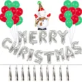 Set di palloncini di Natale con pupazzo di neve e lettere in alluminio per feste - Set di Natale 7 (tutti i palloncini come in foto)