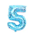 Blue star foil balloon number 5 for birthday party decoration and festival celebration - 32-Inch Blue Print 5