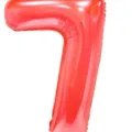 Red number 7 foil balloon slim 40 inch birthday party decoration aluminum film balloon - 40 Inch Number 7 / Red