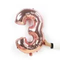 Rose gold number 3 foil balloon for birthday party and celebration decoration, 32 inch. - Number 3 / 32-inch / Rose Gold