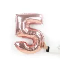 32 Inch Rose Gold Number 5 Foil Balloon Birthday Party Decoration Helium Mylar Balloon - Number 5 / 32-inch / Rose Gold