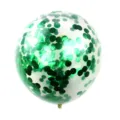Palloncino trasparente con coriandoli verdi per decorazioni feste palloncino con paillettes - Palloncini con paillettes verdi da 12 pollici