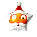 Palloncino in alluminio stella Babbo Natale per decorazione di festa natalizia ed evento. - Babbo Natale Pentagramma