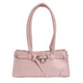 Elegante borsa a spalla rosa da donna in ecopelle PU, borsa minimalista e alla moda. - Rosa