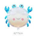 Transparent crab aluminum foil balloon bubble balloon ocean animal party decor 82x75cm - Crab Bubble Balloon / Blue