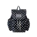 Black white polka dot casual backpack stylish niche design daily school travel bag variant - Black