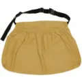 Garden fruit picking apron with deep pocket and black adjustable waist strap for harvest - Yellow