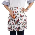 Delantal de recolección de huevos de granja con múltiples bolsillos y gallo para mujeres. - Gallo Bolsillos de Dos Filas