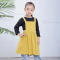 Grembiule in cotone e lino per bambini giallo grembiulino asilo pittura d arte lavoro - Cotone e lino per bambini - Giallo