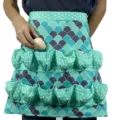 Delantal Recolección de Huevos Escama de Sirena 12 Bolsillos Delantal de Granja - Escamas Bolsillos de Dos Filas