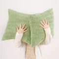 Noordse INS stijl corduroy kussenhoes effen kleur zachte bank kussenhoes voor thuis - 30x50cm (Kussensloop) / Matchagroen