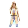 Delantal de TPU holográfico transparente con bolsillo frontal con cremallera, impermeable y aceite. - 50 Seda / TPU color arcoíris