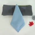 Pure linen napkin square plain color table cloth for hotel western restaurant tabletop decor - 45*45 (±1cm) / Grey Blue CJ001