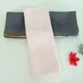 Pure linen napkin table cloth set square plain color minimalist kitchen dining table decor - Light Pink CJ001