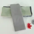 Pure linen napkin solid color hotel square western table cloth grey green variant - Medium Gray CJ001