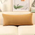 Skandinavischer Chenille Lendenkissen langer Sofa Rückenkissen Kissenbezug gelb beige - 30x50cm (Kissenbezug) / Kurkuma