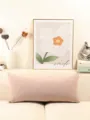 Cojin lumbar largo de chenilla estilo crema nordico fundas de sofa para salon respaldo - Rosa Sucio